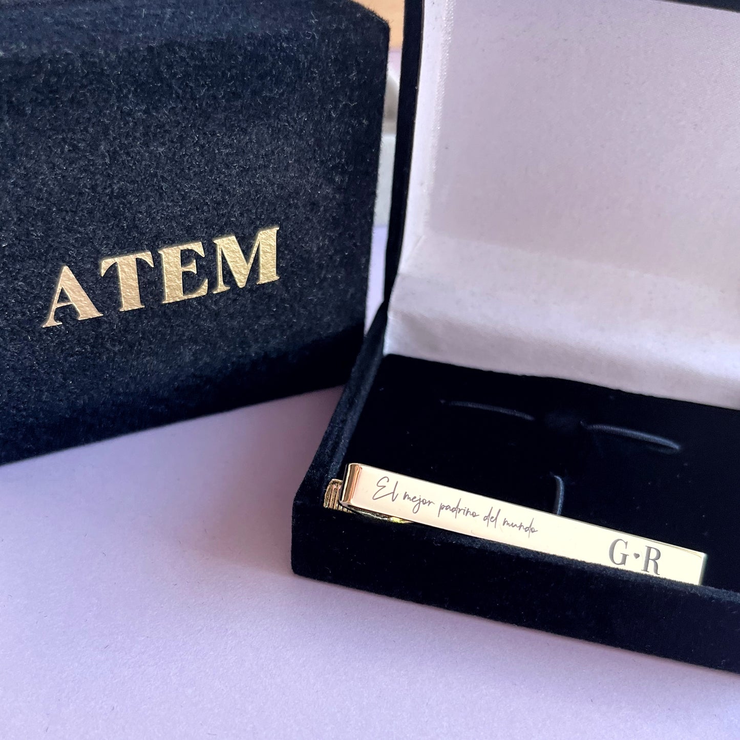 Gemelos + pisacorbatas personalizados