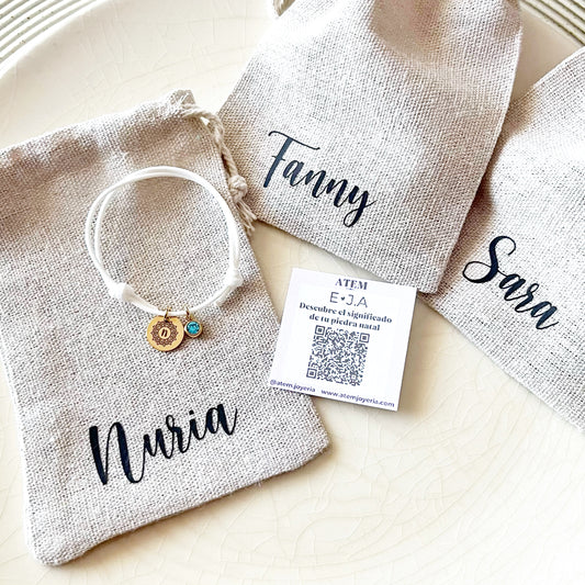 Pulsera + bolsita personalizadas