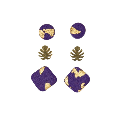 Set pendientes dots Monstera